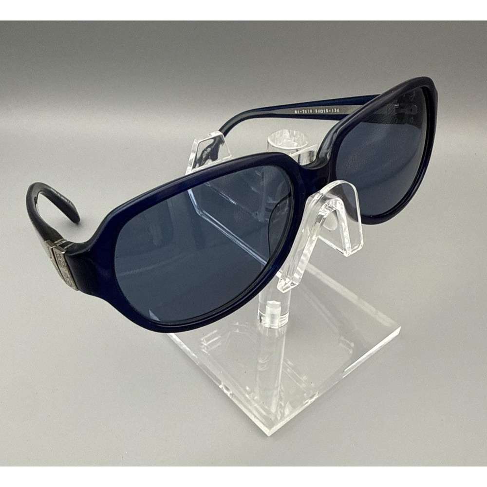 Ningen Sanka Authentic Sunglasses NI-7018 Kansai Yamamoto Vibrant Blue/Silver